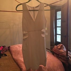 Beautiful White dress cutout dress,